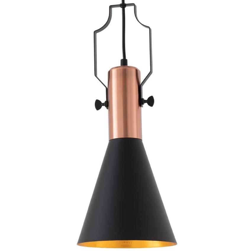 Černé kovové závěsné světlo Somcasa Asevar 19 cm Somcasa
