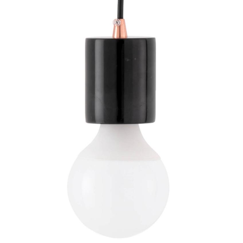 Černé mramorové závěsné světlo Somcasa Zeru 7 cm Somcasa