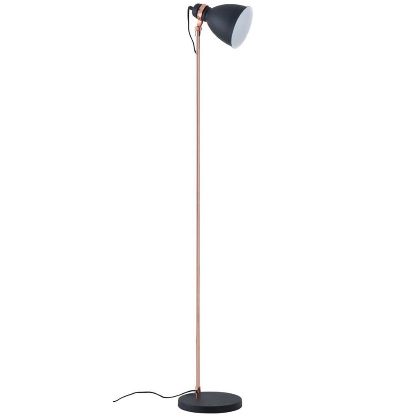 Černá kovová stojací lampa Somcasa Blasca 144 cm Somcasa