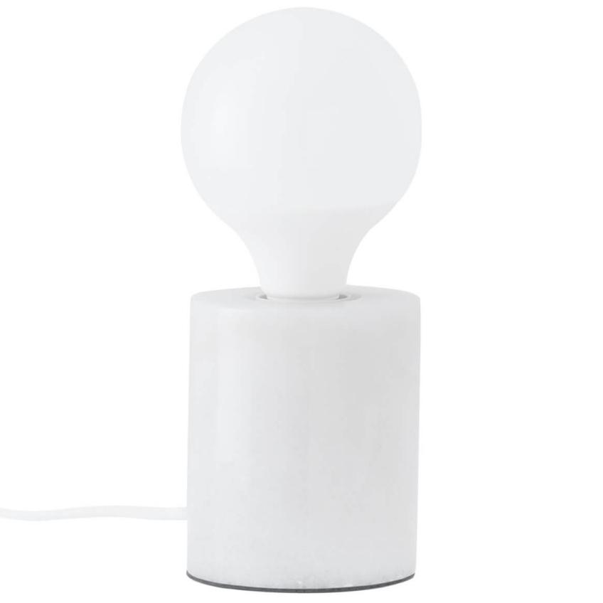 Bílá mramorová stolní lampa Somcasa Roser 11 cm Somcasa