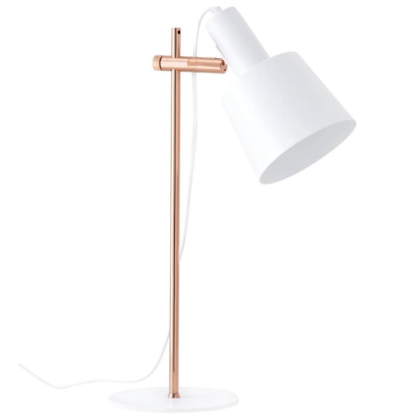 Bílá kovová stolní lampa Somcasa Estel 47 cm Somcasa