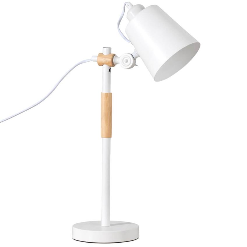 Bílá kovová stolní lampa Somcasa Iria 54 cm Somcasa