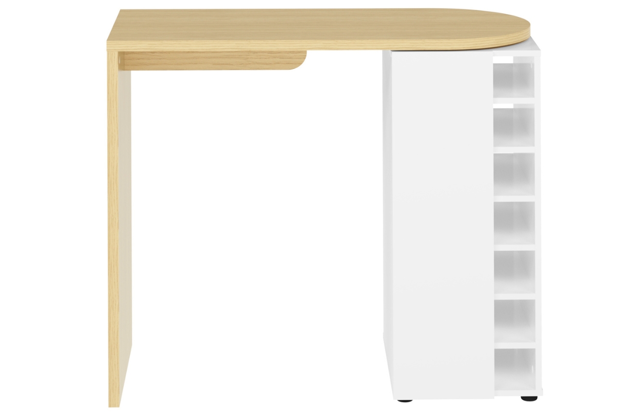 Bílý dubový barový stůl TEMAHOME Roll 110 x 50 cm Temahome