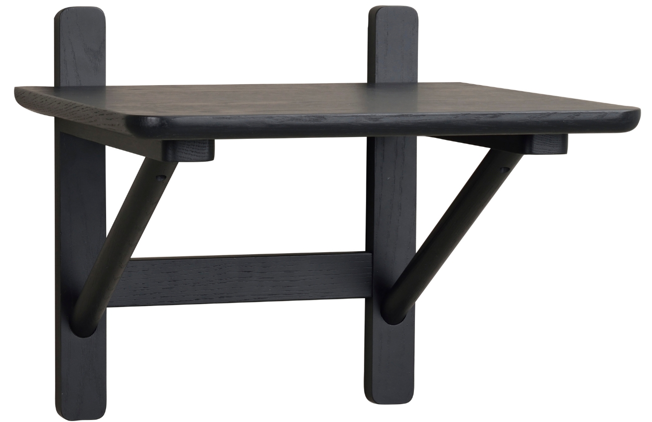 Černý dubový noční stolek ROWICO CAMROSE 40 x 40 cm Rowico