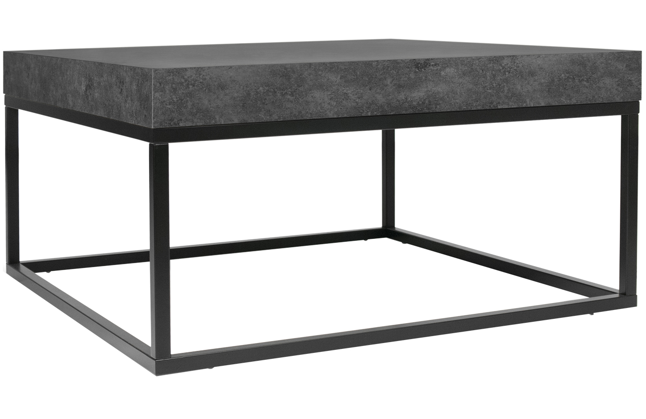 Betonově šedý konferenční stolek TEMAHOME Petra 75 x 75 cm Temahome