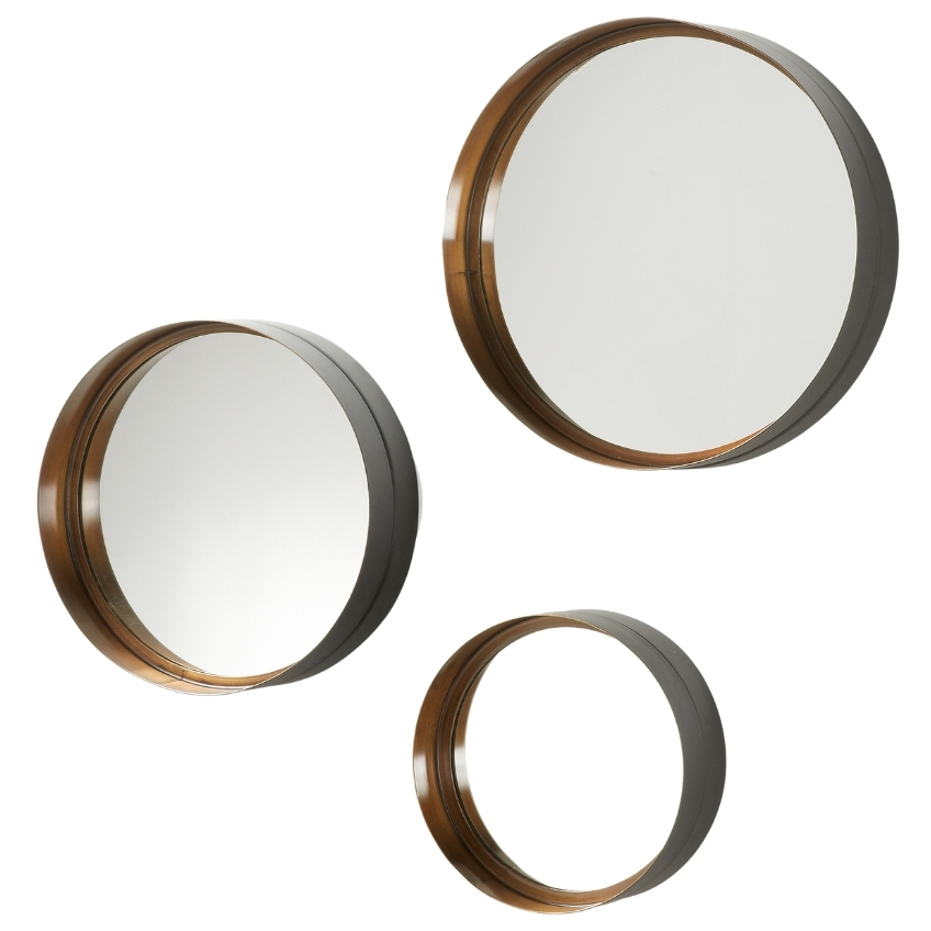 Set tří nástěnných zrcadel Kave Home Wilton 23/30/35 cm Kave Home