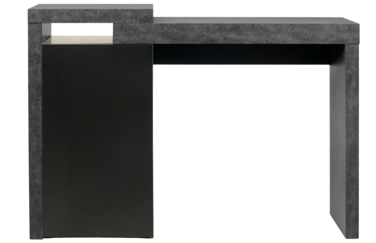 Betonově šedý pracovní stůl TEMAHOME Detroit 119 x 35 cm Temahome