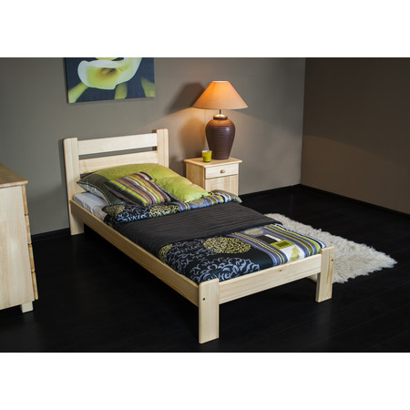 Postel ELIZA 90x200cm z masivu borovice Dub