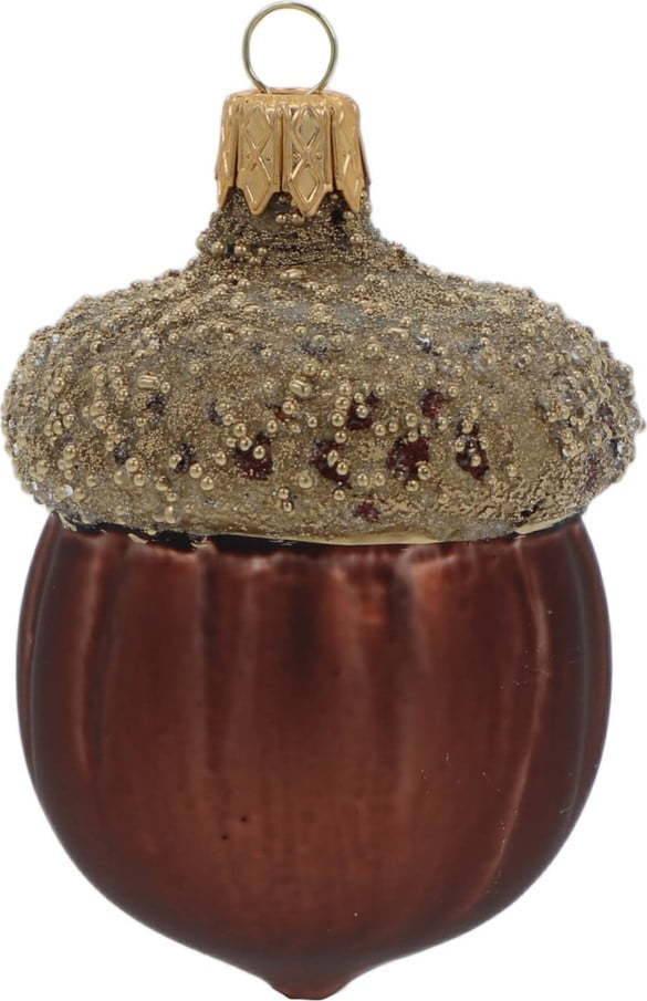 Sada 3 hnědých skleněných vánočních ozdob Ego Dekor Ego Dekor