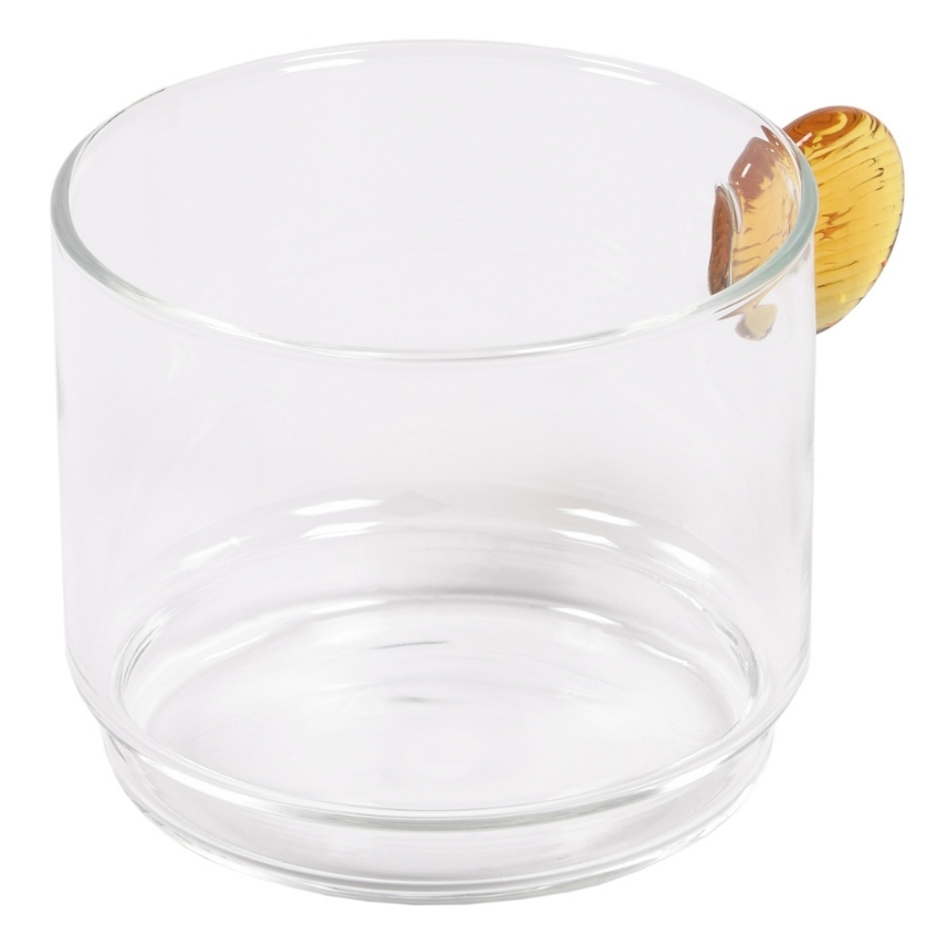 Sklenice Kave Home Murielle 300 ml s oranžovou rukojetí Kave Home