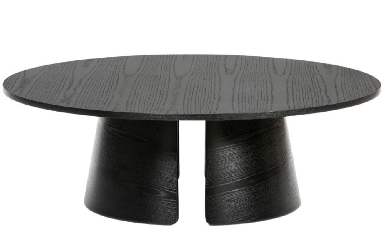 Černý jasanový kulatý konferenční stolek Teulat Cep 110 cm Teulat