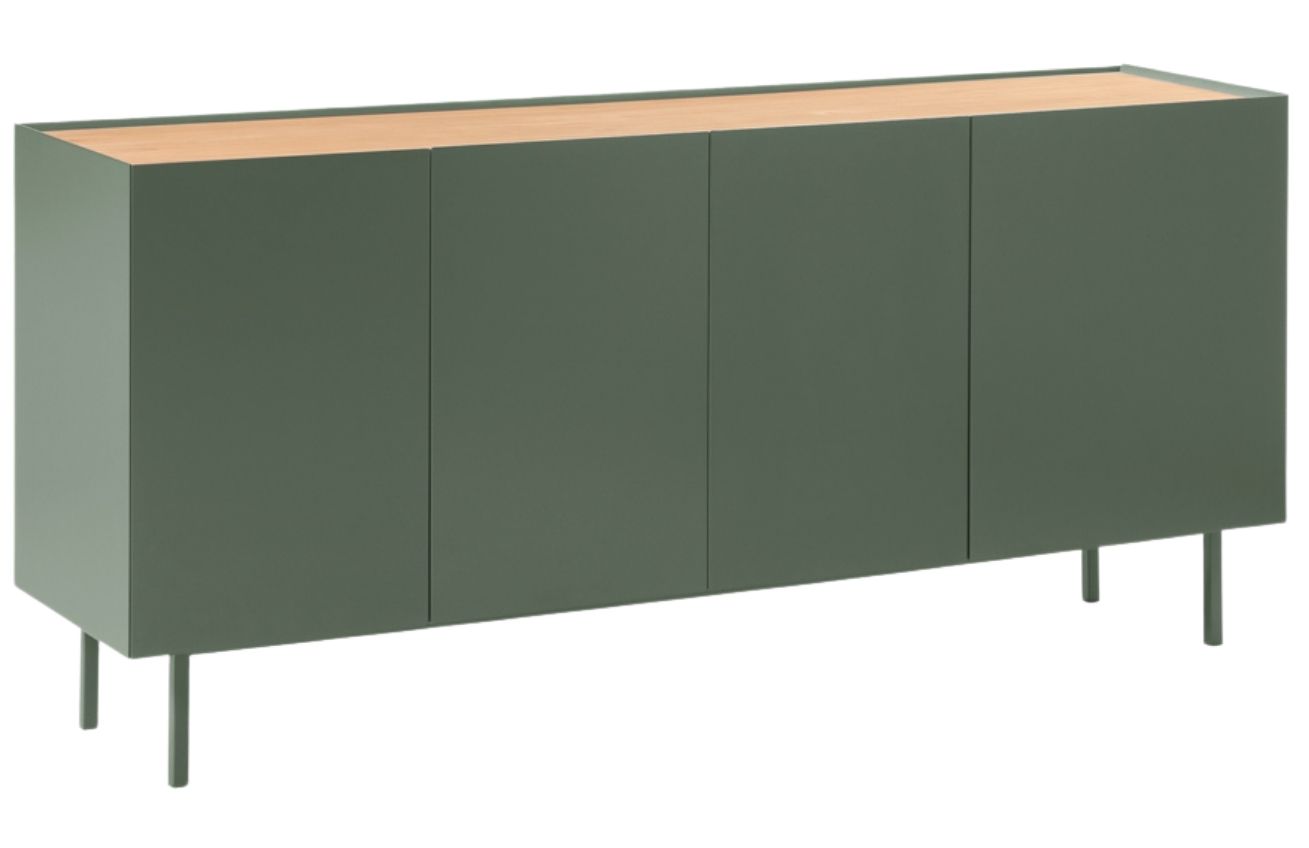 Světle zelená dubová komoda Teulat Arista 165 x 40 cm Teulat