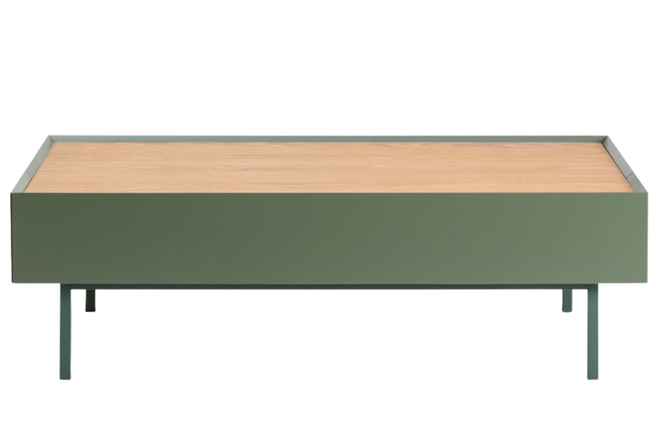 Světle zelený dubový konferenční stolek Teulat Arista 110 x 60 cm Teulat