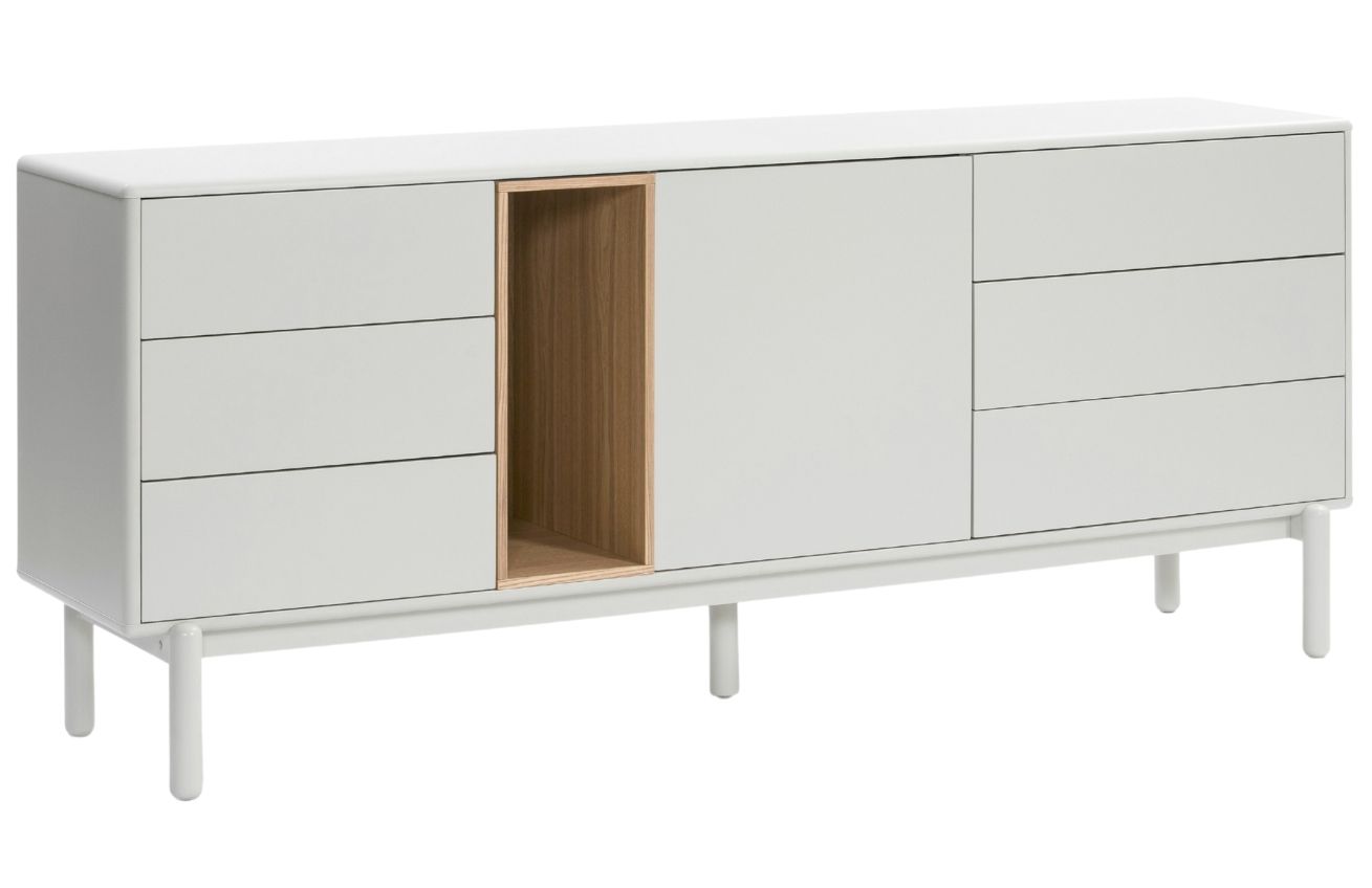 Krémově bílá lakovaná komoda Teulat Corvo 180 x 40 cm Teulat