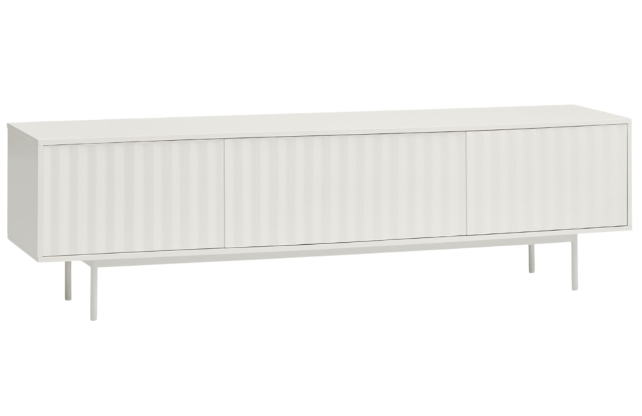 Bílý lakovaný TV stolek Teulat Sierra 180 x 40 cm Teulat