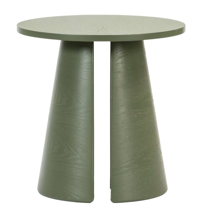 Zelený jasanový kulatý odkládací stolek Teulat Cep 50 cm Teulat