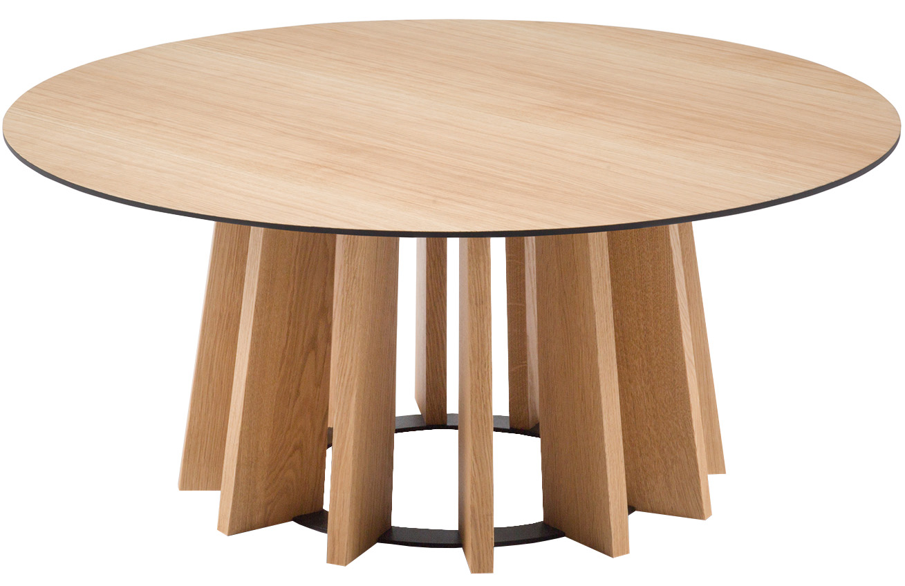 Dubový kulatý konferenční stolek Micadoni Mojave 100 cm Micadoni