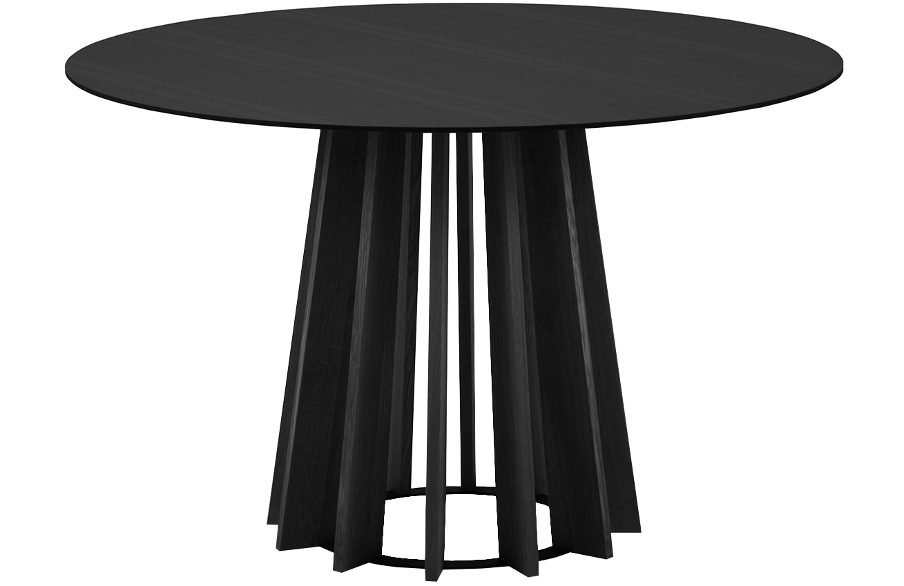Černý dubový jídelní stůl Micadoni Mojave 120 cm Micadoni