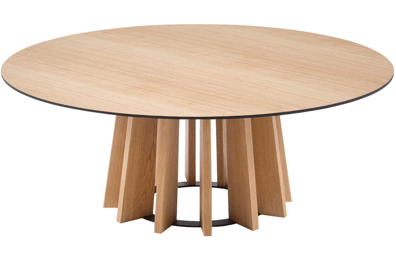 Dubový kulatý konferenční stolek Micadoni Mojave 140 cm Micadoni