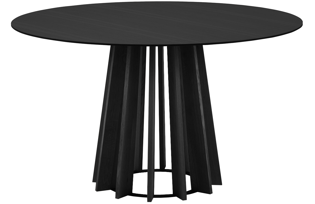 Černý dubový jídelní stůl Micadoni Mojave 145 cm Micadoni