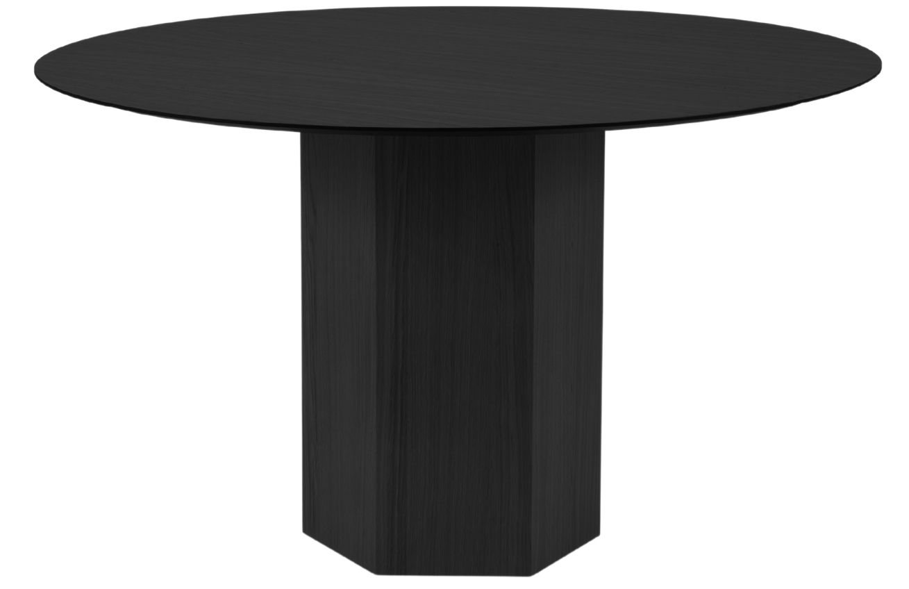 Černý dubový jídelní stůl Micadoni Sahara 120 cm Micadoni