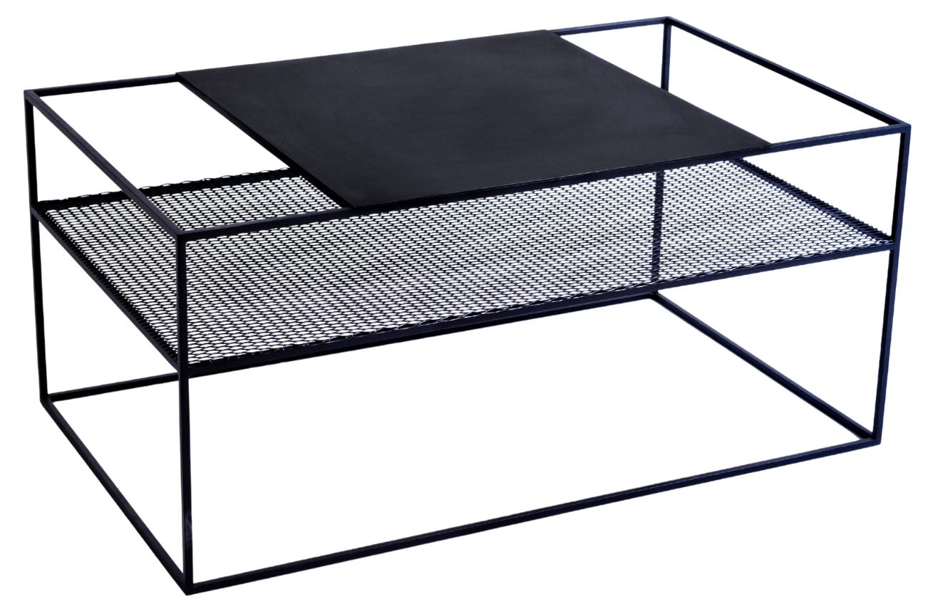 Nordic Design Černý kovový konferenční stolek Trixom 100 x 60 cm Nordic Design