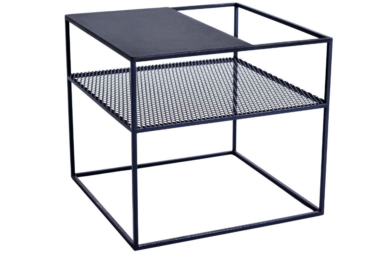 Nordic Design Černý kovový konferenční stolek Trixom 50 x 50 cm Nordic Design