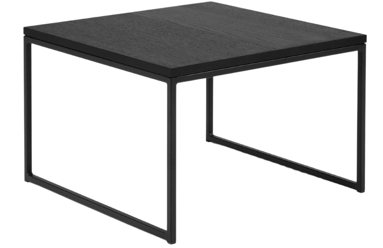 Černý dubový konferenční stolek MICADONI VELD 60 x 60 cm Micadoni