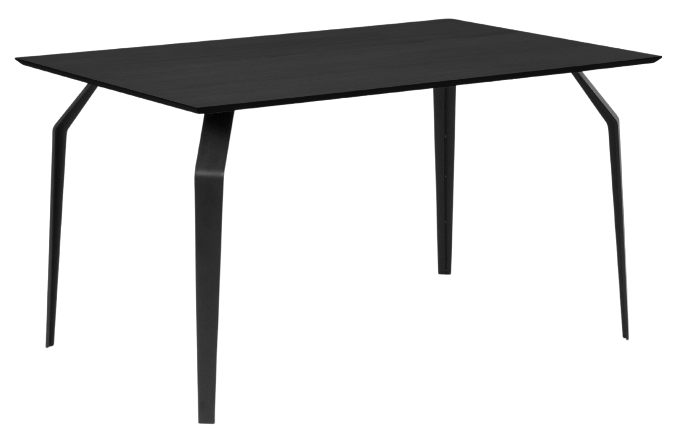 Černý dubový jídelní stůl MICADONI SONO 120 x 80 cm Micadoni