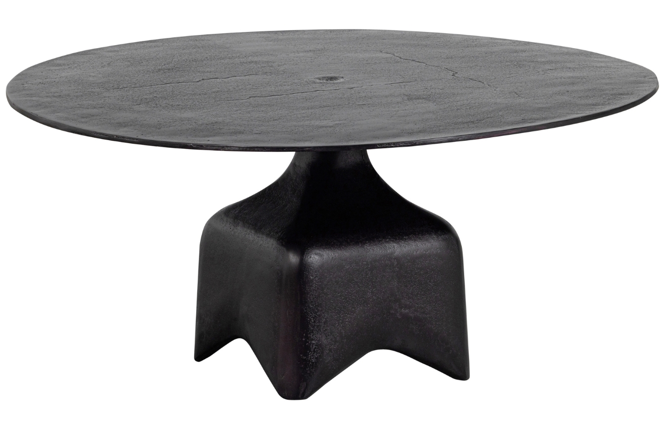 Hoorns Černý kovový konferenční stolek Fuse 75 cm Hoorns
