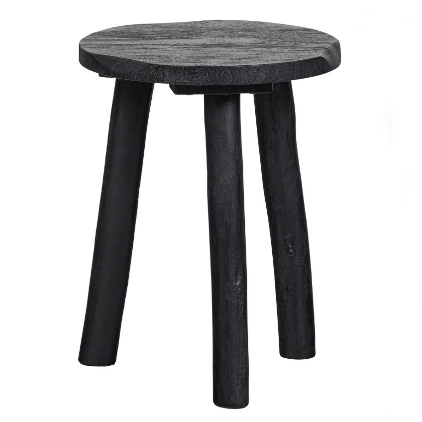 Hoorns Černý mangový odkládací stolek Antonio 35 cm Hoorns