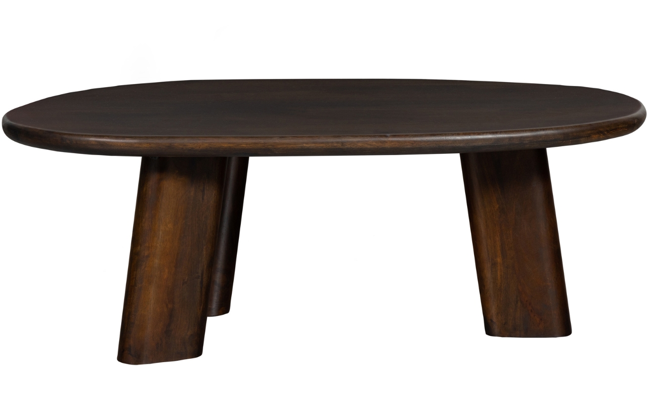 Hoorns Hnědý mangový konferenční stolek Rodlie 110 x 60 cm Hoorns