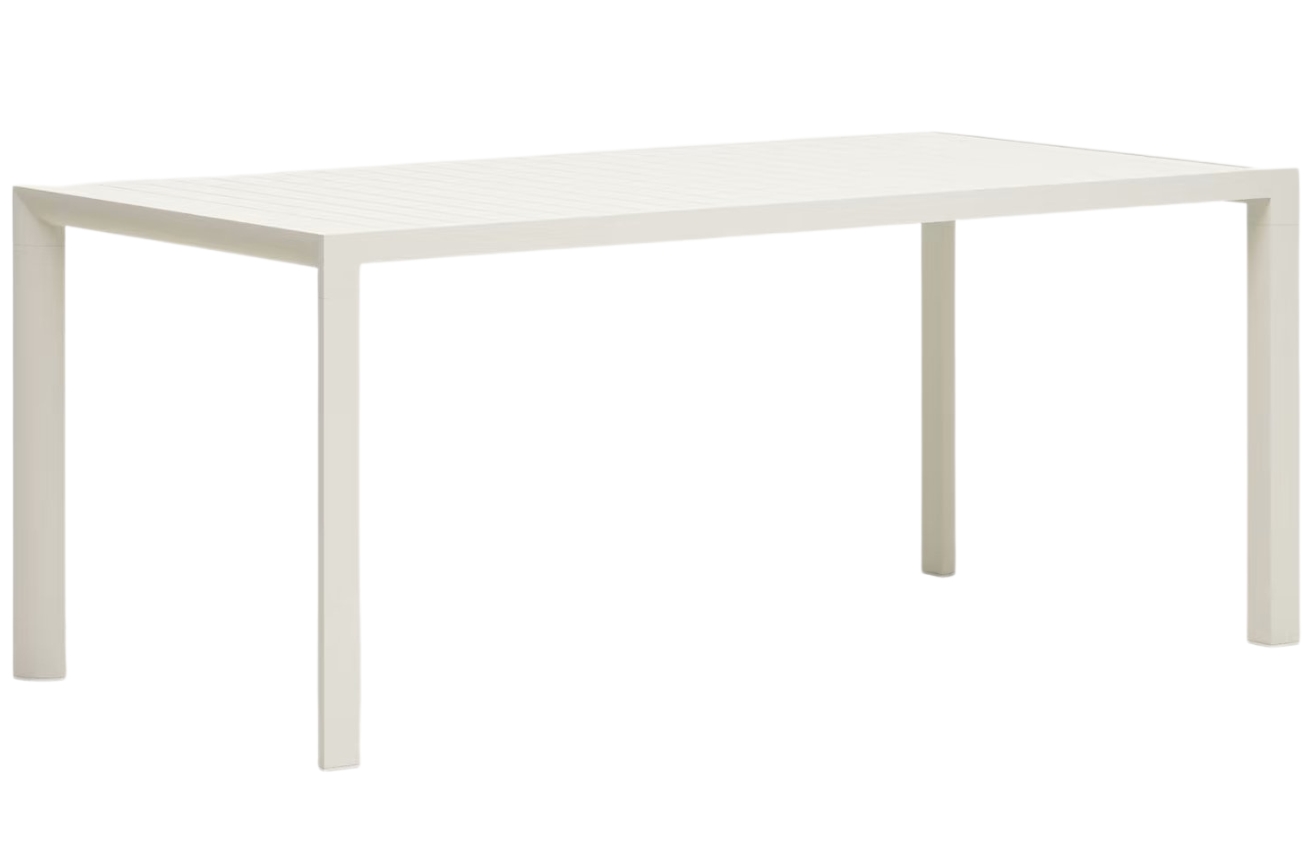 Bílý kovový zahradní stůl Kave Home Culip 180 x 90 cm Kave Home