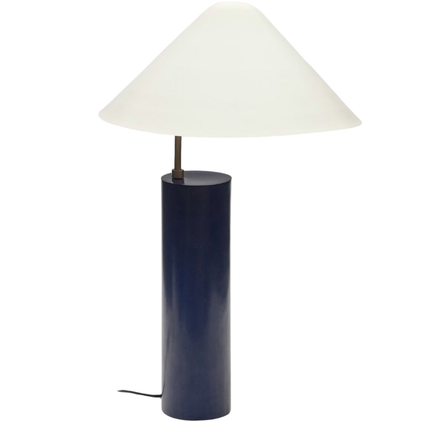 Modro bílá kovová stolní lampa Kave Home Shiva 42 cm Kave Home