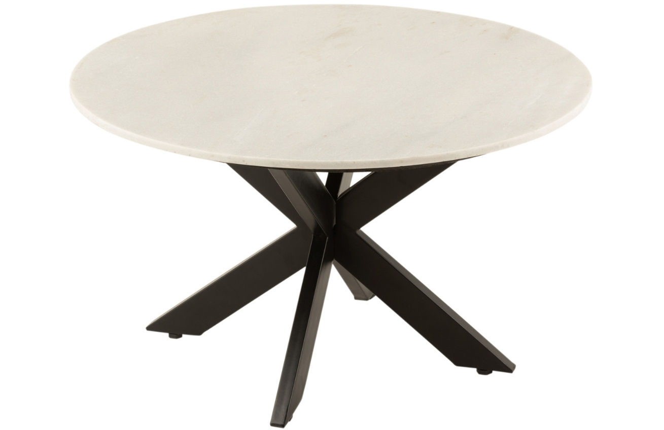 Bílý mramorový konferenční stolek J-line Marc 80 cm J-line