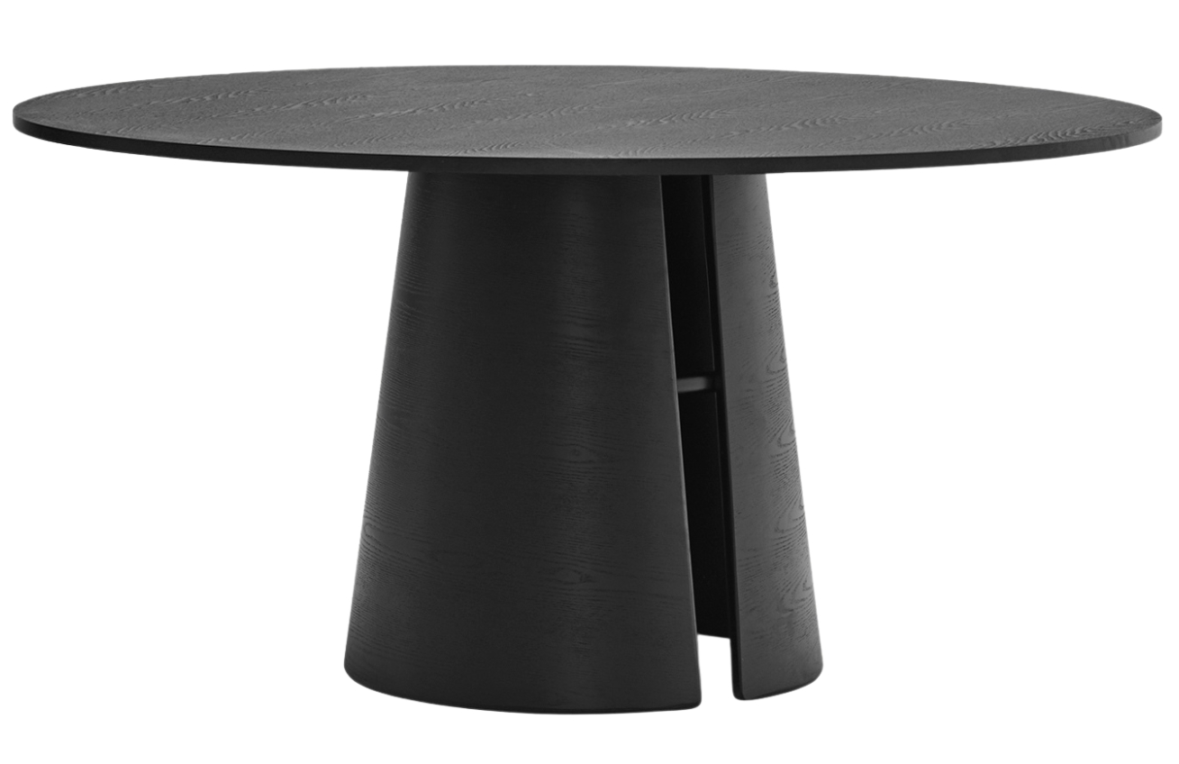 Černý jasanový kulatý jídelní stůl Teulat Cep 157 cm Teulat
