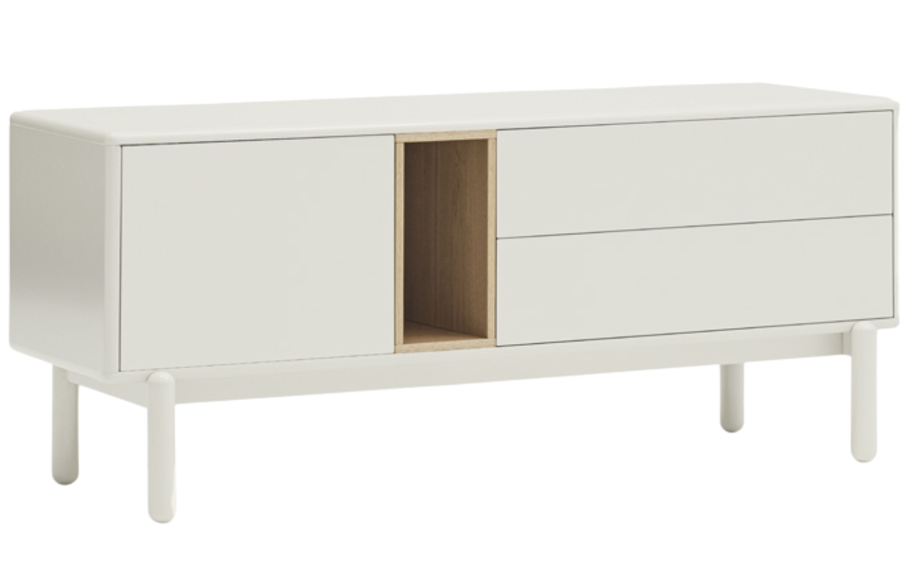Krémově bílý TV stolek Teulat Corvo 140 x 40 cm Teulat