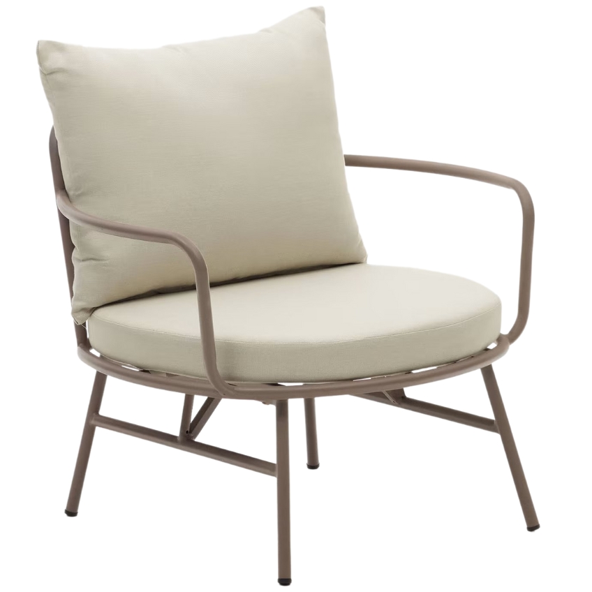 Béžové látkové zahradní křeslo Kave Home Bramant Kave Home