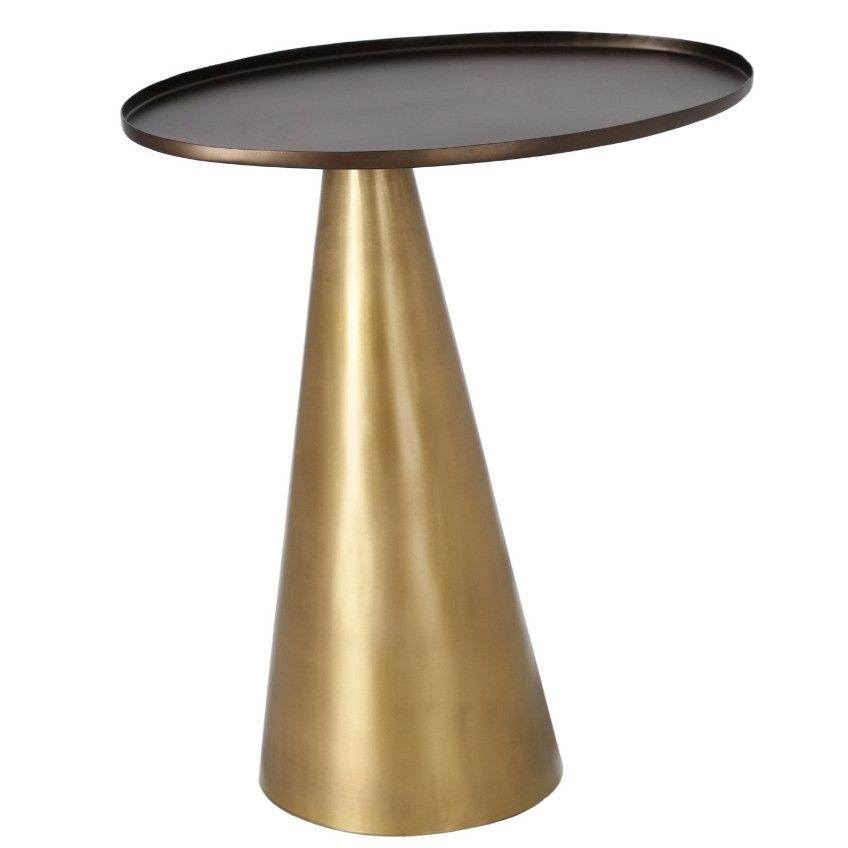 Zlatý kovový odkládací stolek Kave Home Liliane 45 x 27 cm Kave Home