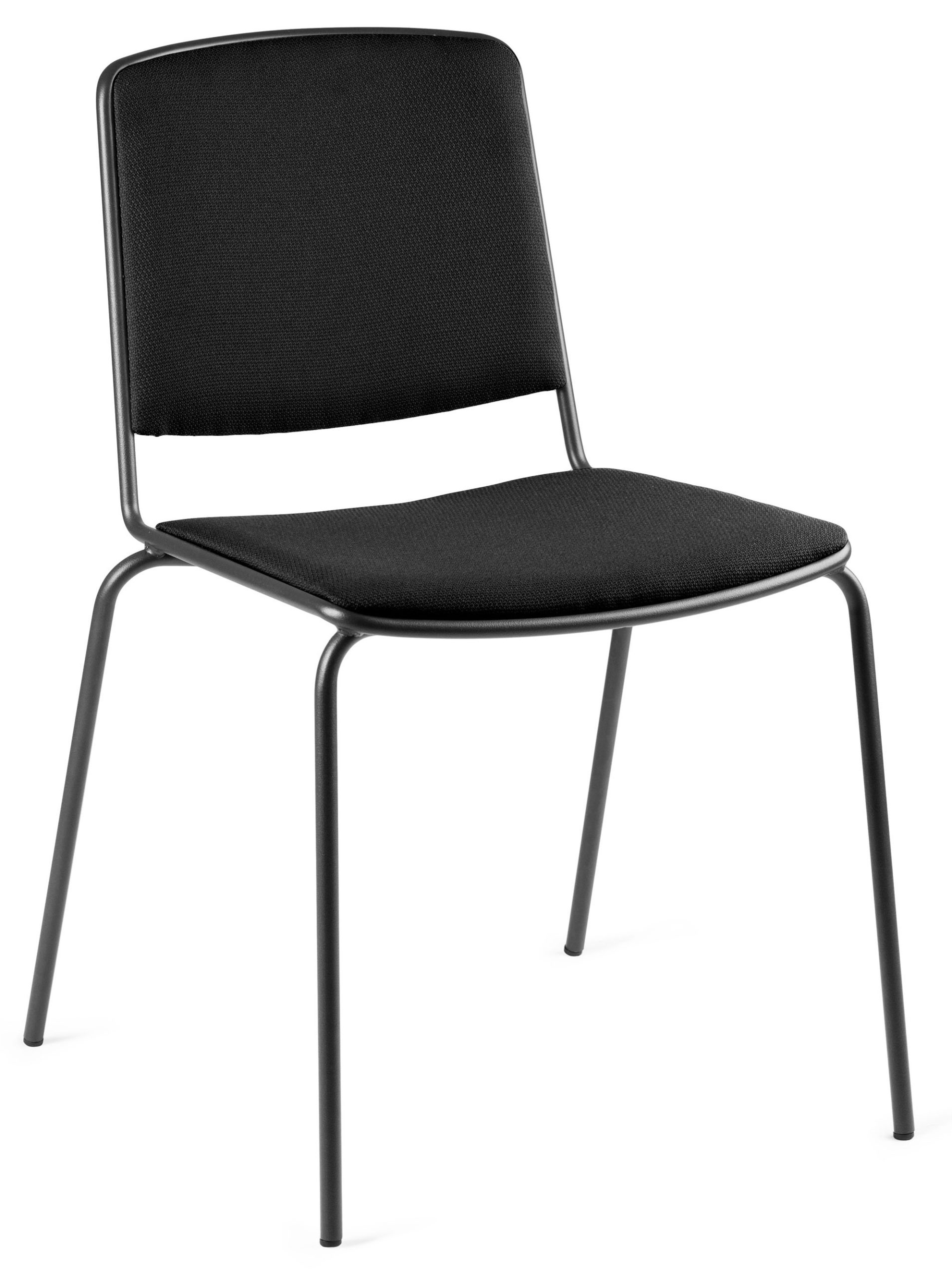 Černá látková konferenční židle MARA VEA s černou podnoží Mara