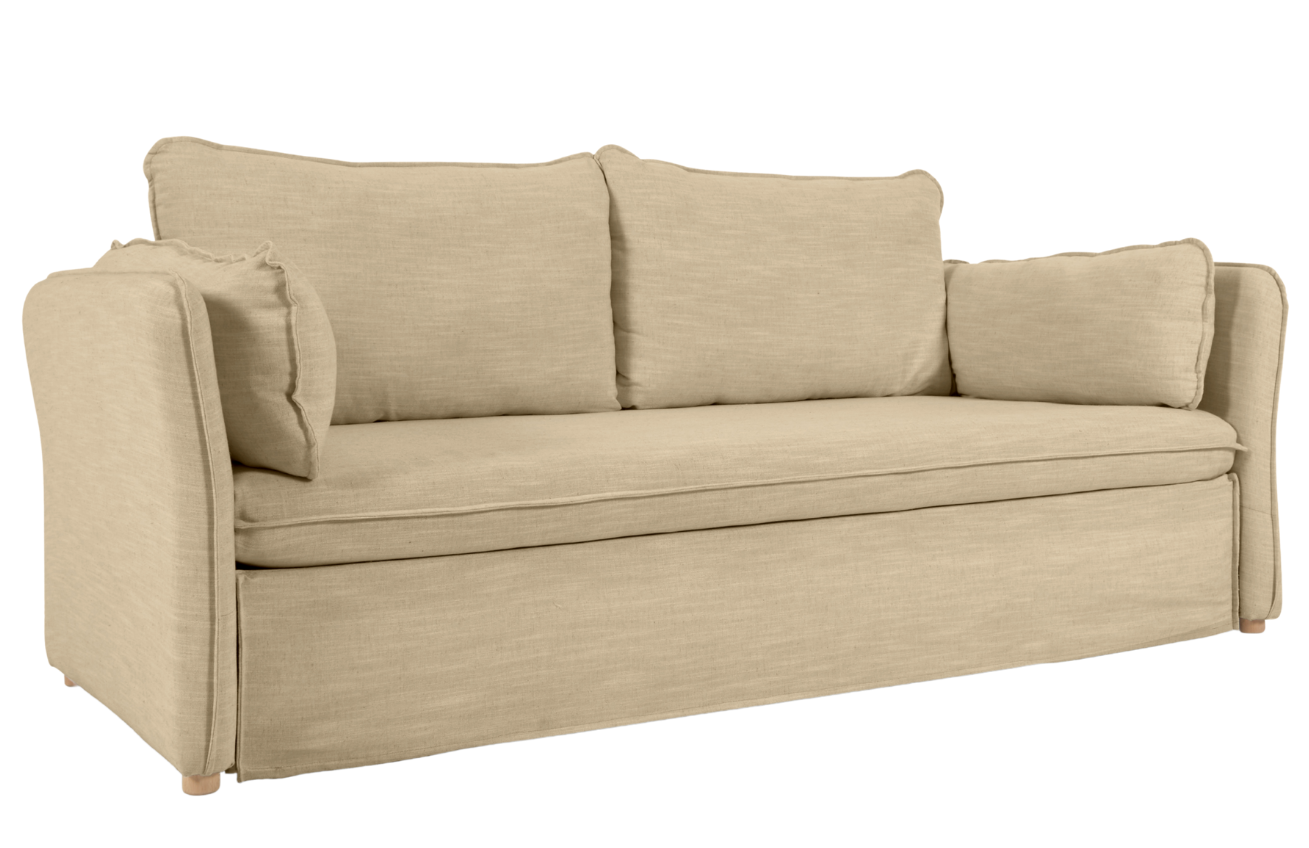 Béžová látková rozkládací pohovka Kave Home Tanit 210 cm Kave Home