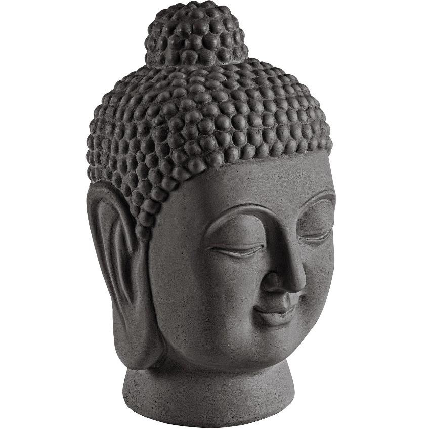 Antracitově šedá soška Bizzotto Buddha Head Bizzotto