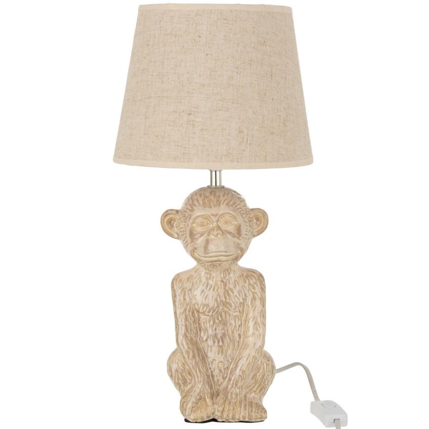 Béžová keramická stolní lampa J-Line Maki 46 cm J-line