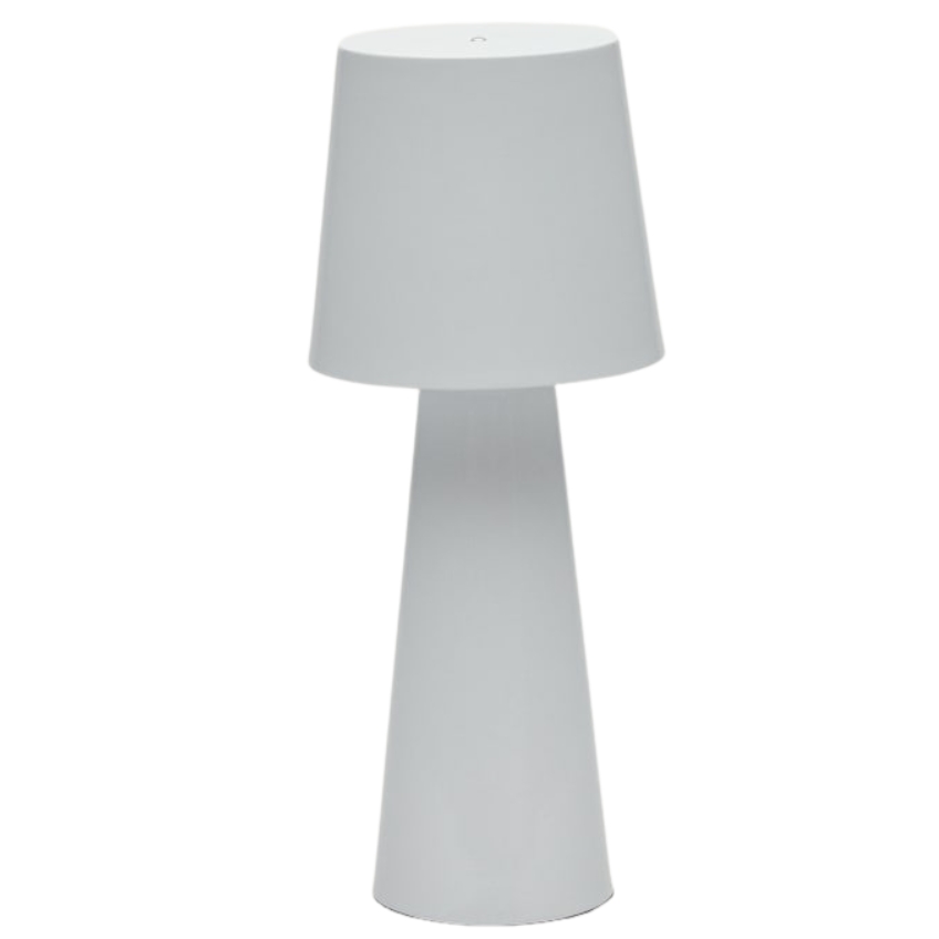 Bílá kovová stolní LED lampa Kave Home Arenys S Kave Home