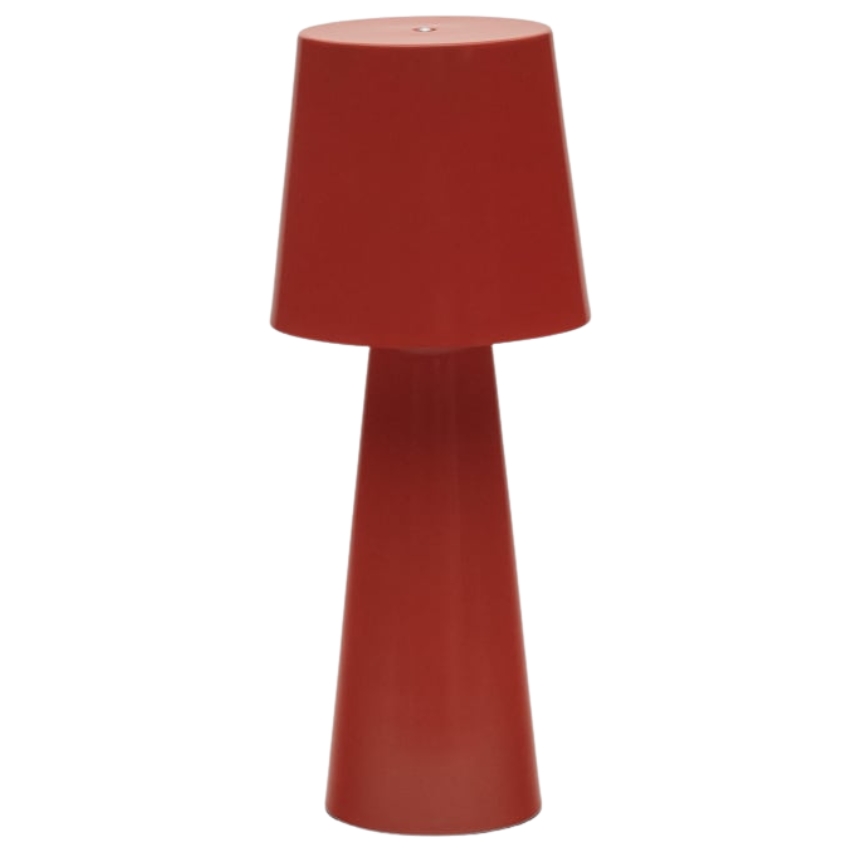 Červená kovová stolní LED lampa Kave Home Arenys M Kave Home
