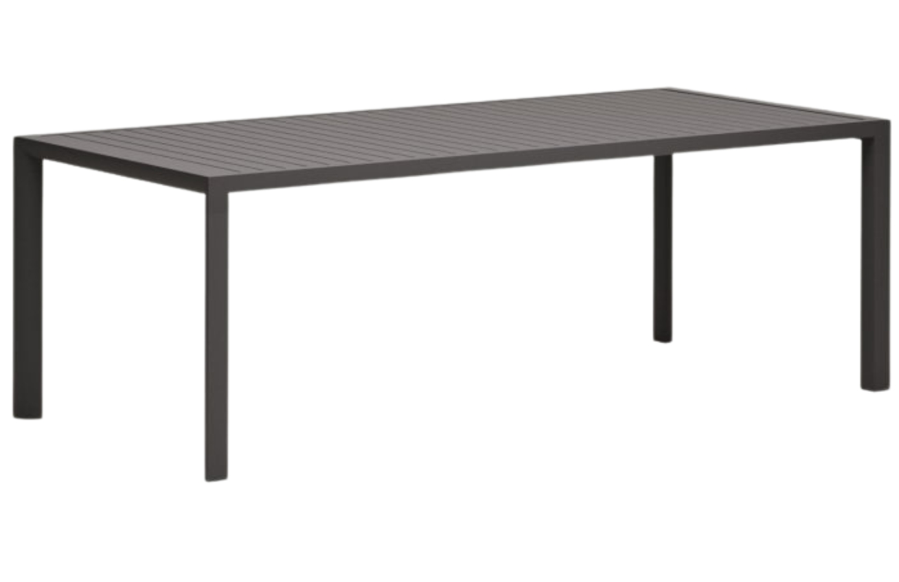 Šedý kovový zahradní stůl Kave Home Culip 220 x 100 cm Kave Home