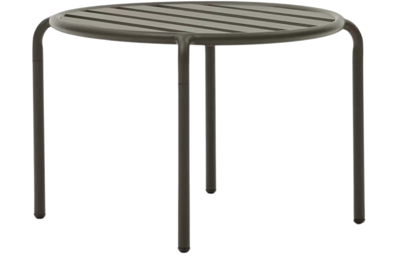 Tmavě zelený kovový zahradní stolek Kave Home Joncols 60 cm Kave Home