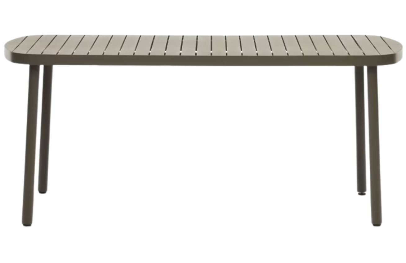 Tmavě zelený kovový zahradní jídelní stůl Kave Home Joncols 180 x 90 cm Kave Home