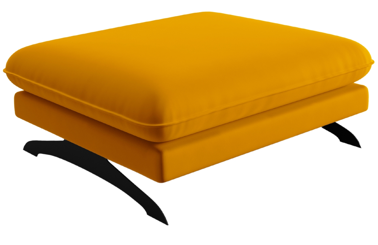 Žlutá sametová podnožka Windsor & Co Dia 100 x 80 cm Windsor & Co