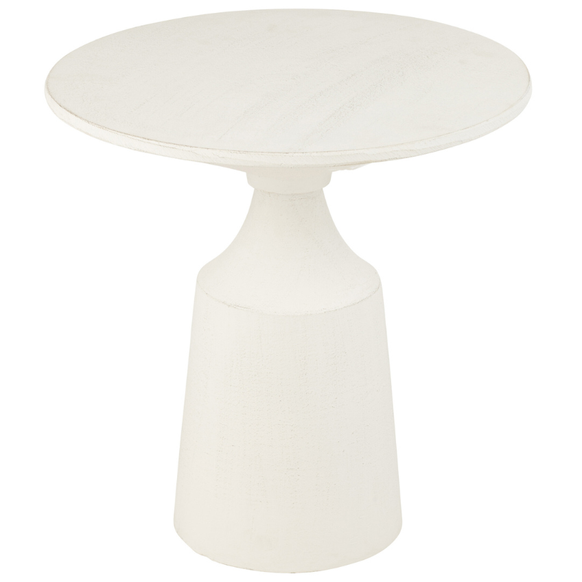 Bílý hliníkový odkládací stolek J-line Rendat 45 cm J-line